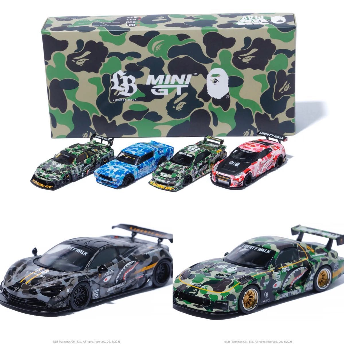 MINIGT LBWK x BAPE ミニカー 6台セット LIBERTY WALK A BATHING MINIGT LBWK x BAPE ミニカー 6台セット LIBERTY WALK A BATHING