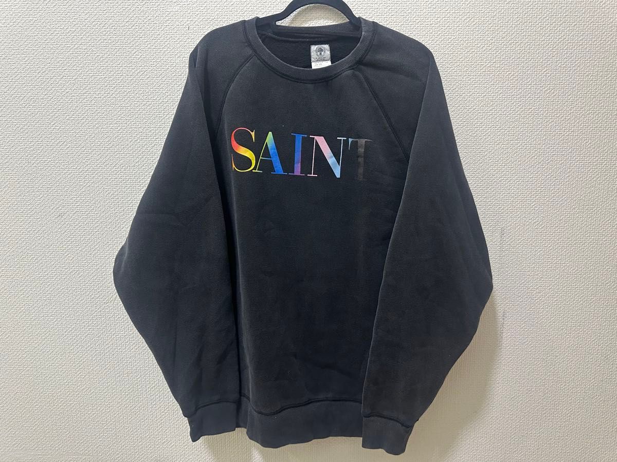 twice momo 着 セントマイケル風 SAINT MICHAEL スウェット L twice momo 着 セントマイケル風 SAINT MICHAEL スウェット L