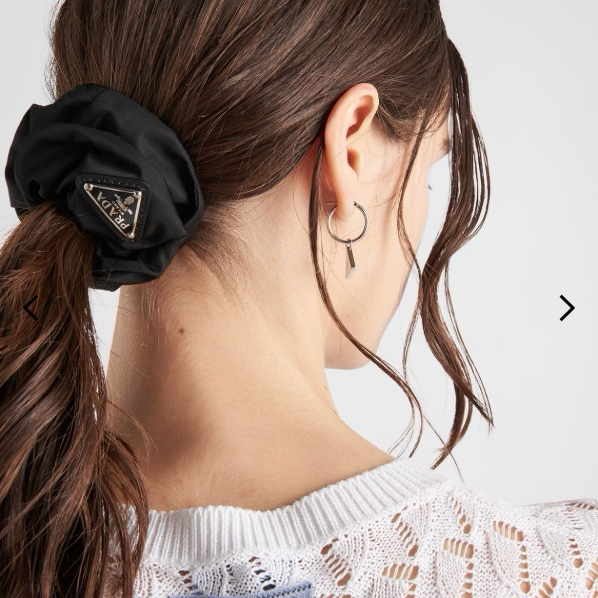 正規品 PRADA プラダ シュシュ 黒 ブラック Re-Nylon|Yahoo 正規品 PRADA プラダ シュシュ 黒 ブラック Re-Nylon|Yahoo