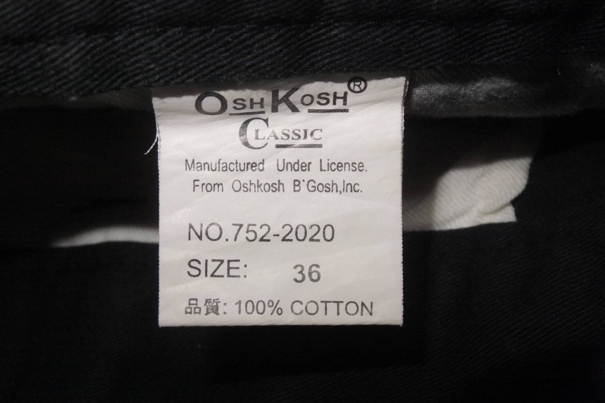[ Oshkosh брюки из твила 36 дюймовый 91cm черный ] как новый / обработанный .( длина ног 76cm) брюки низ брюки (XL*LL соответствует ) чёрный цвет OSHKOSH
