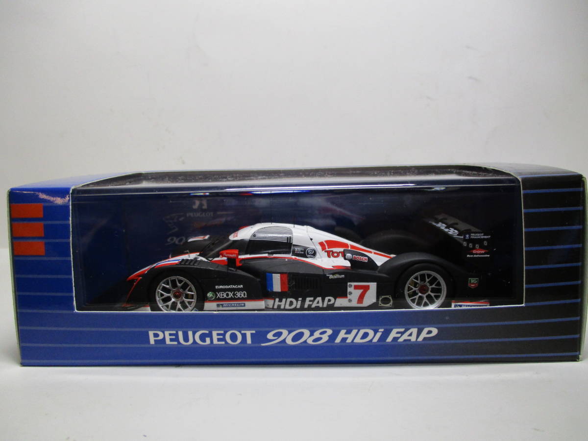 * супер редкостный *PEUGEOT Peugeot оригинальный 908HDi FAP 2008 год * миникар *Sparkmodel производства * белый красный чёрный * новый товар * не использовался товар *1|43*