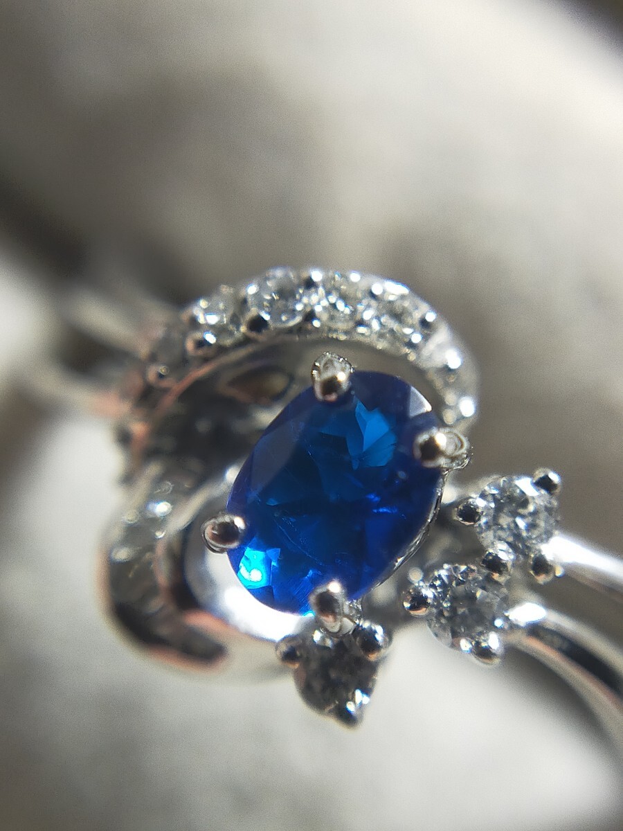 プラチナ950 天然アウイン アウイナイト リング 指輪 0.22ct プラチナ950 天然アウイン アウイナイト リング 指輪 0.22ct