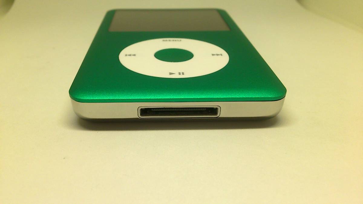 美品 iPod classic (160GB→SSD 512GB 大容量化) グリーンホワイト (外裝一式 バッテリー等 新品) 第7世代 本體