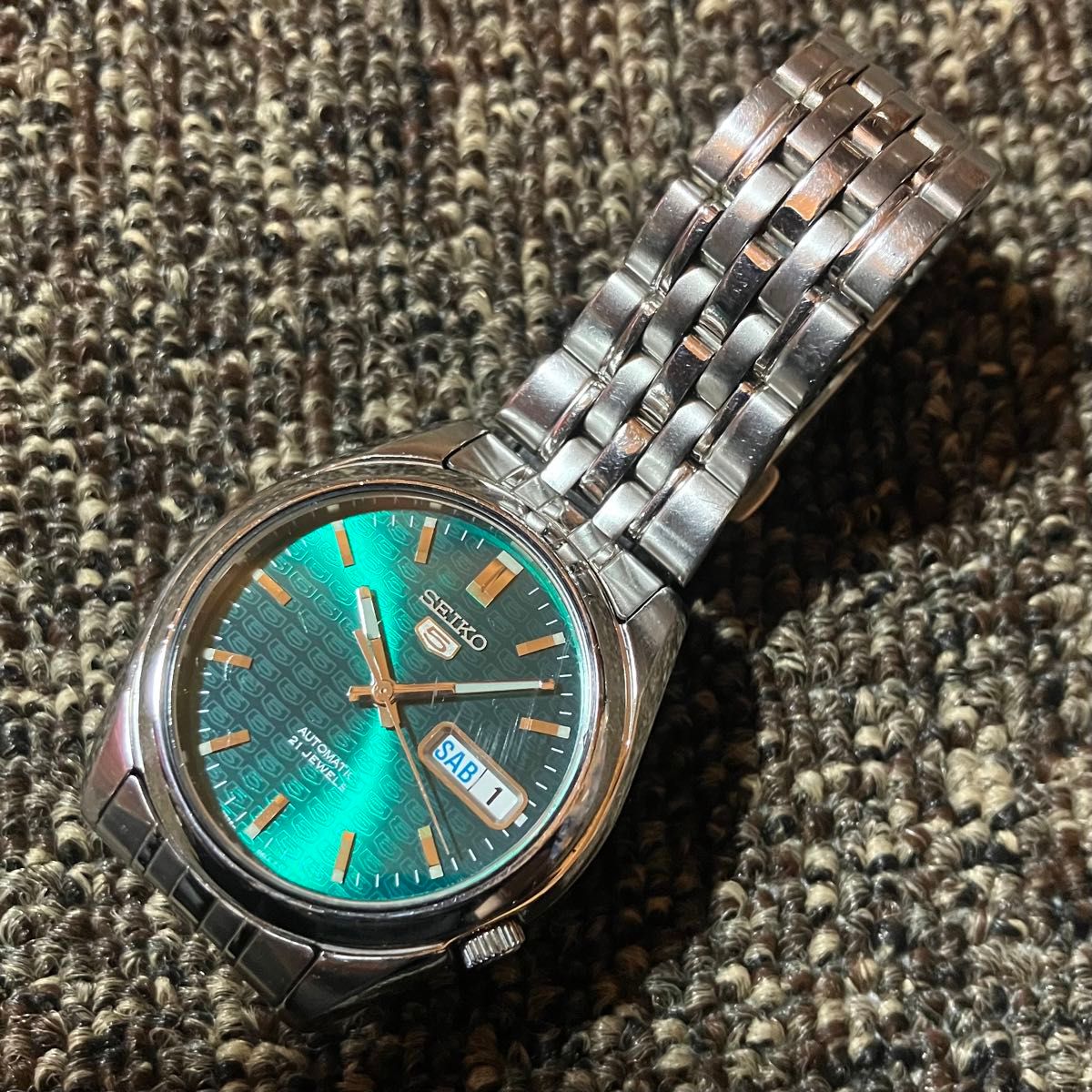 SEIKO セイコー 5 グリーン文字盤 自動巻き 中古品|Yahoo SEIKO セイコー 5 グリーン文字盤 自動巻き 中古品|Yahoo
