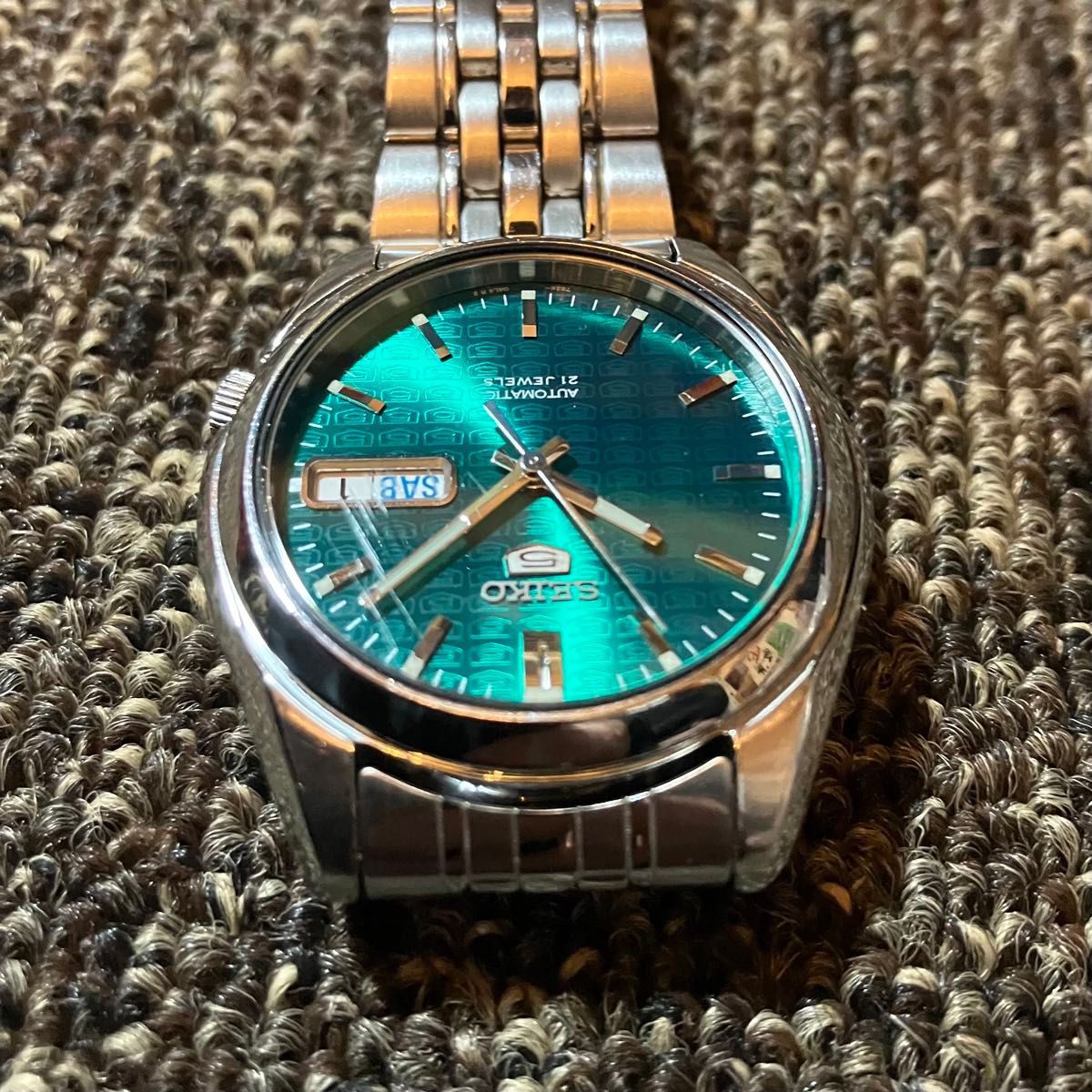 SEIKO セイコー 5 グリーン文字盤 自動巻き 中古品|Yahoo SEIKO セイコー 5 グリーン文字盤 自動巻き 中古品|Yahoo