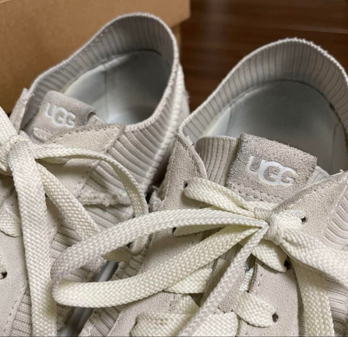 UGG 【EZ-Duzzit Lace】24 5cm 厚底 ホワイト スニーカー 白 UGG 【EZ-Duzzit Lace】24 5cm 厚底 ホワイト スニーカー 白