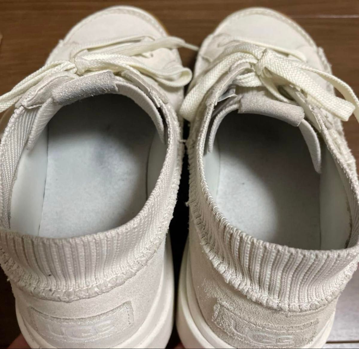 UGG 【EZ-Duzzit Lace】24 5cm 厚底 ホワイト スニーカー 白 UGG 【EZ-Duzzit Lace】24 5cm 厚底 ホワイト スニーカー 白