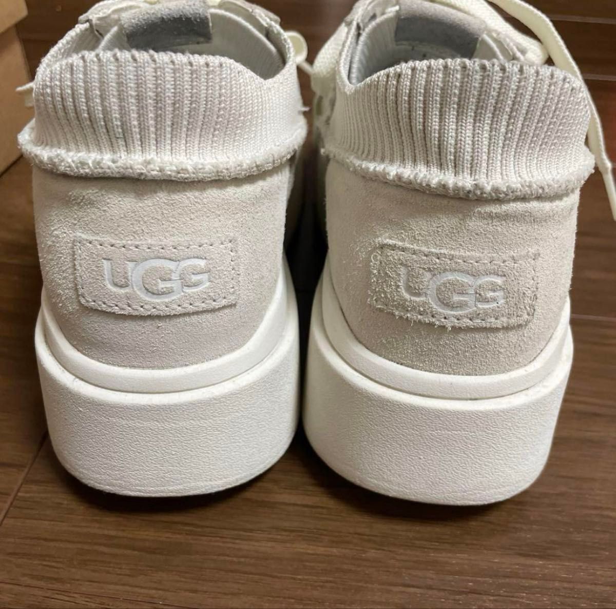 UGG 【EZ-Duzzit Lace】24 5cm 厚底 ホワイト スニーカー 白 UGG 【EZ-Duzzit Lace】24 5cm 厚底 ホワイト スニーカー 白