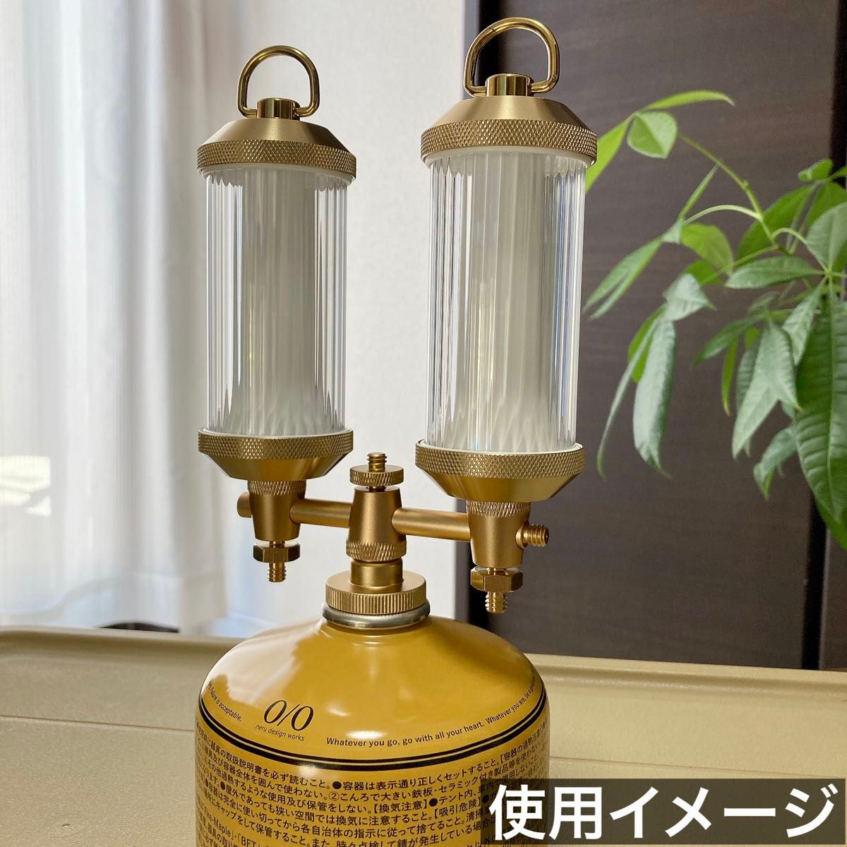 限定ゴールド OD缶 ガス管アダプター 2股セット HOOK 38灯 限定ゴールド OD缶 ガス管アダプター 2股セット HOOK 38灯