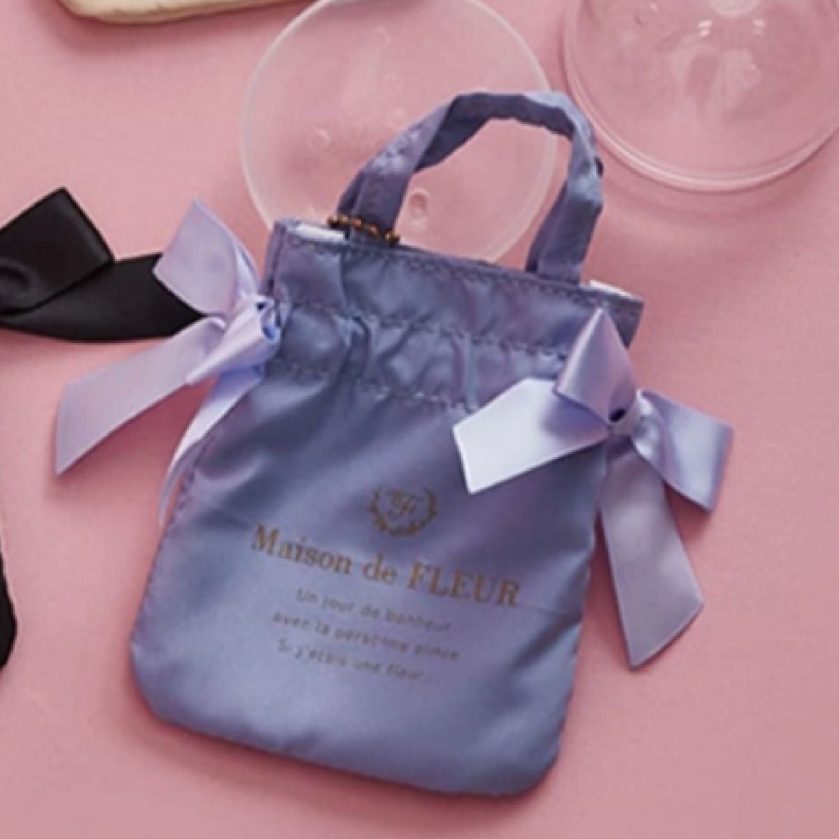 メゾンドフルール Maison de FLEUR ダブルリボンギャザートート メゾンドフルール Maison de FLEUR ダブルリボンギャザートート