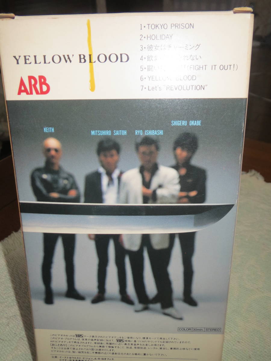 ★ARB YELLOW BLOOD ★VHS ビデオ 石橋凌 斉藤光浩 の画像2