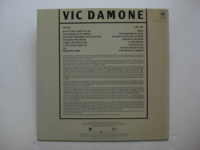＊【LP】Vic Damone／Vic Damone Sings The Great Songs （32261）（輸入盤）_画像5
