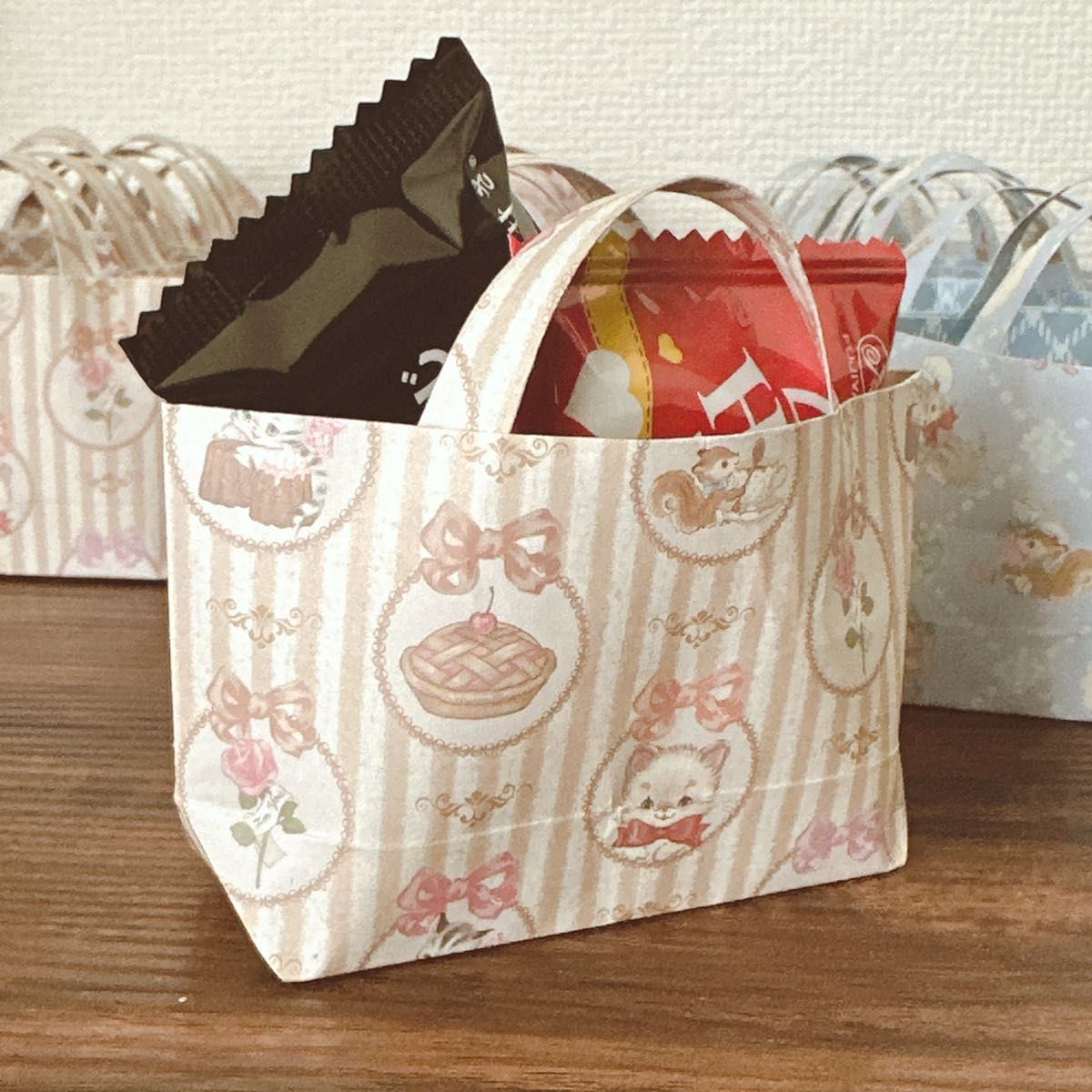 ハンドメイド プチ紙袋18枚セット おすそわけ バレンタイン ハンドメイド プチ紙袋18枚セット おすそわけ バレンタイン