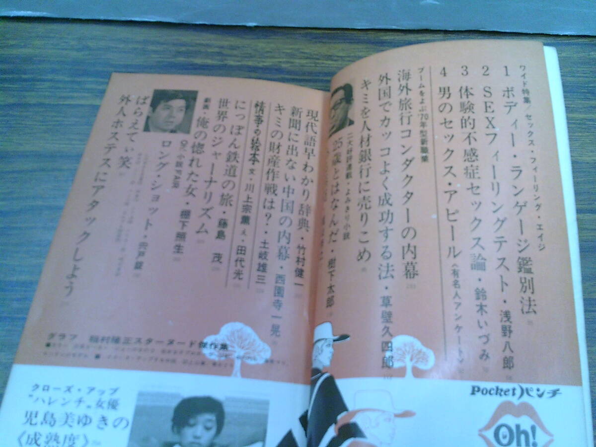x20【POCKETパンチOh!1971/1】児島美ゆき市川魔胡金子洋子木山 x20【POCKETパンチOh!1971/1】児島美ゆき市川魔胡金子洋子木山