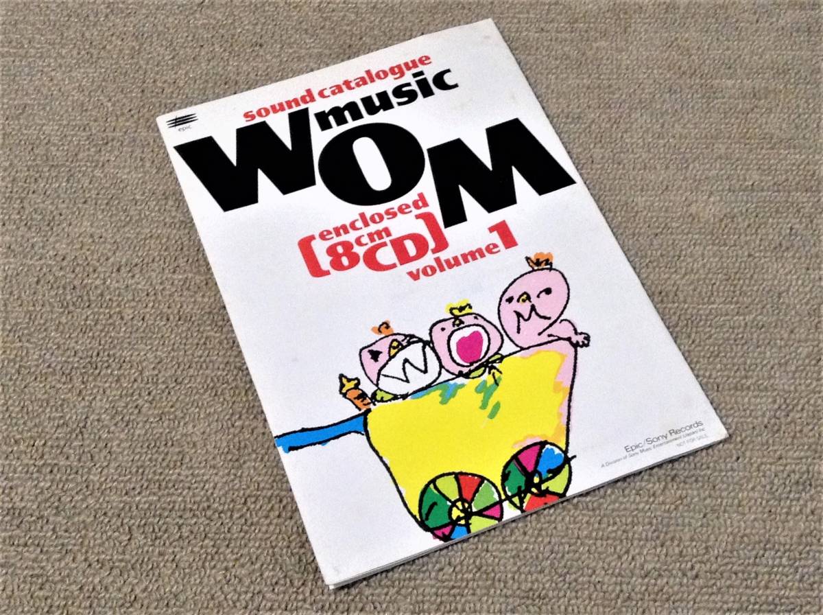 '92年8cm CDS付きカタログ誌「WOM」創刊号 Chara,小川美潮,大沢誉志幸_画像1