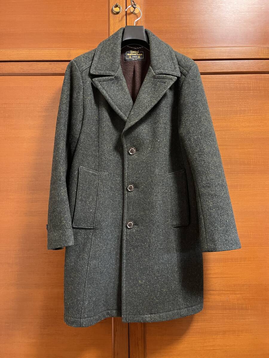 Varde77 OLD TEXTILE CHESTERFIELD COAT サイズ1 DARK GREEN チェスターフィールドコート