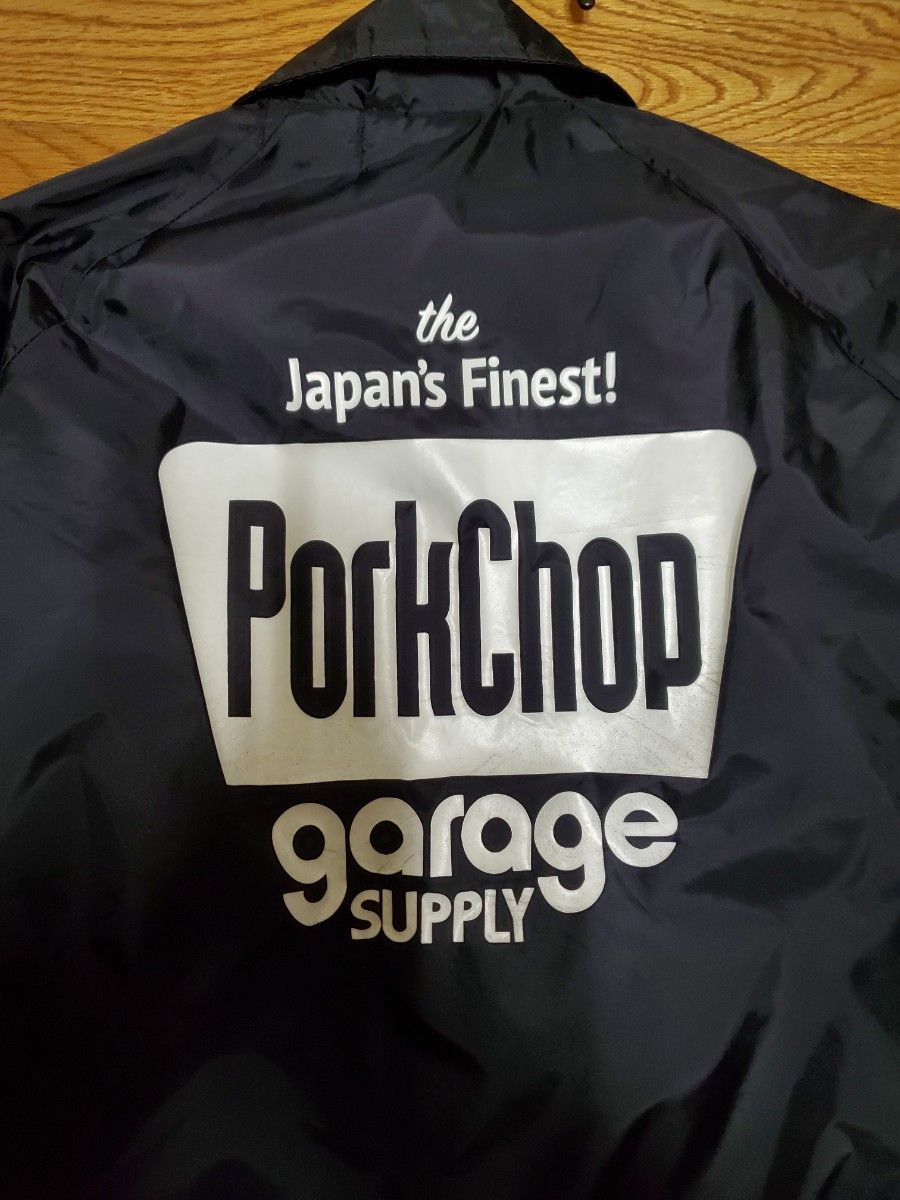 ポークチョップ PORKCHOP コーチジャケット 黒 ナイロン ポークチョップ PORKCHOP コーチジャケット 黒 ナイロン
