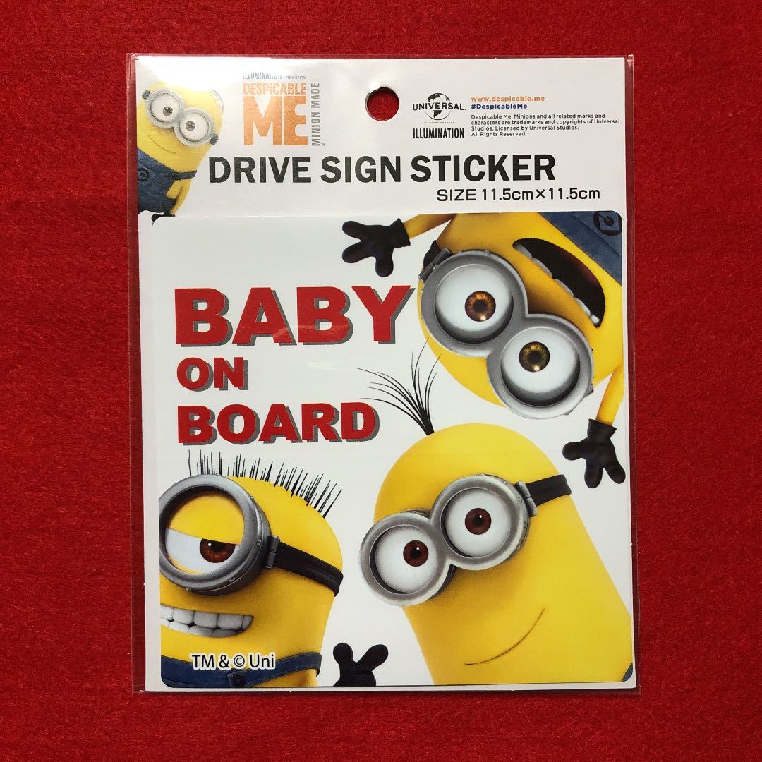 新品　ベビーインカーステッカー☆ミニオン*Minion sticker★Baby on board_画像1