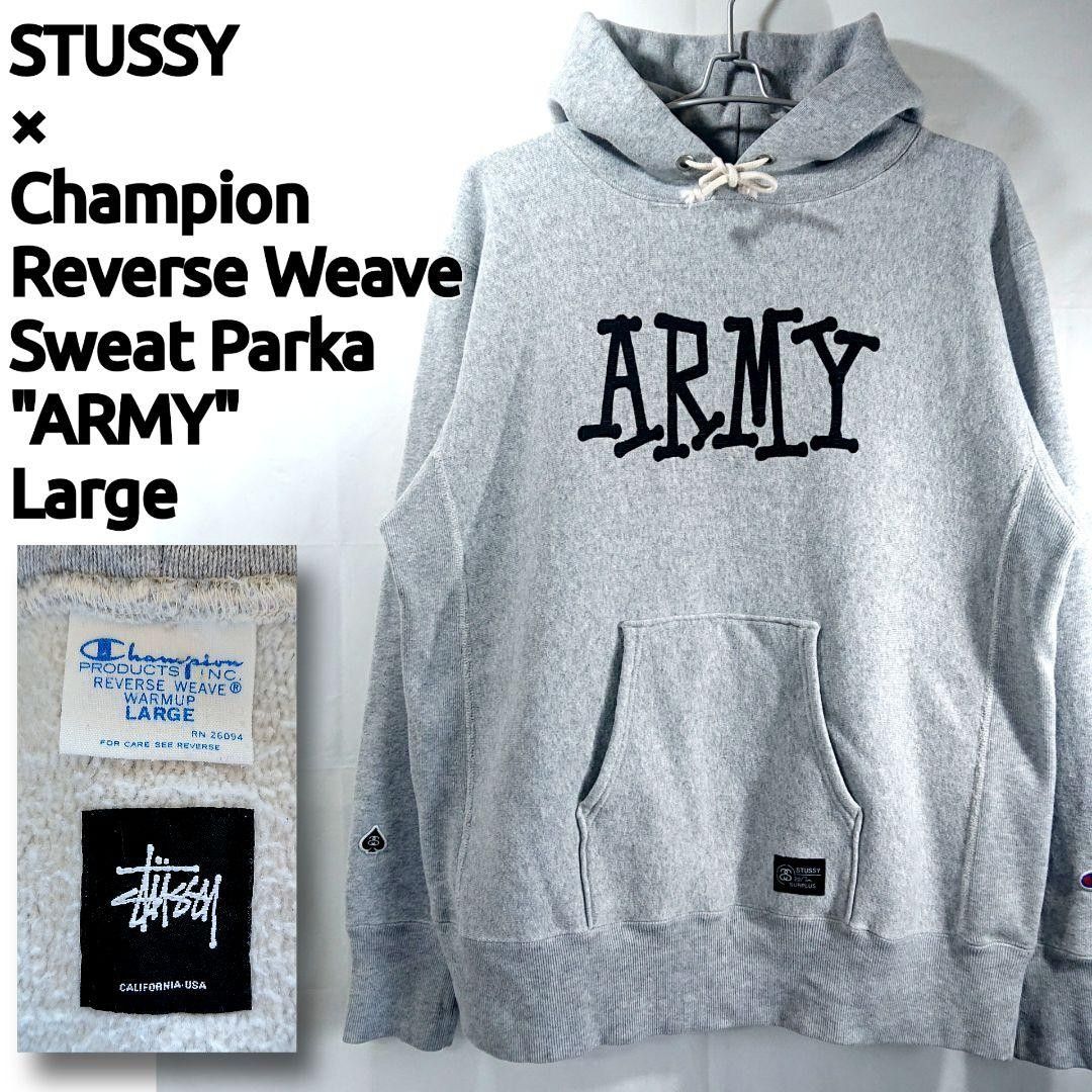 STUSSY×Champion/リバースウィーブスウェットパーカー/ARMY STUSSY×Champion/リバースウィーブスウェットパーカー/ARMY