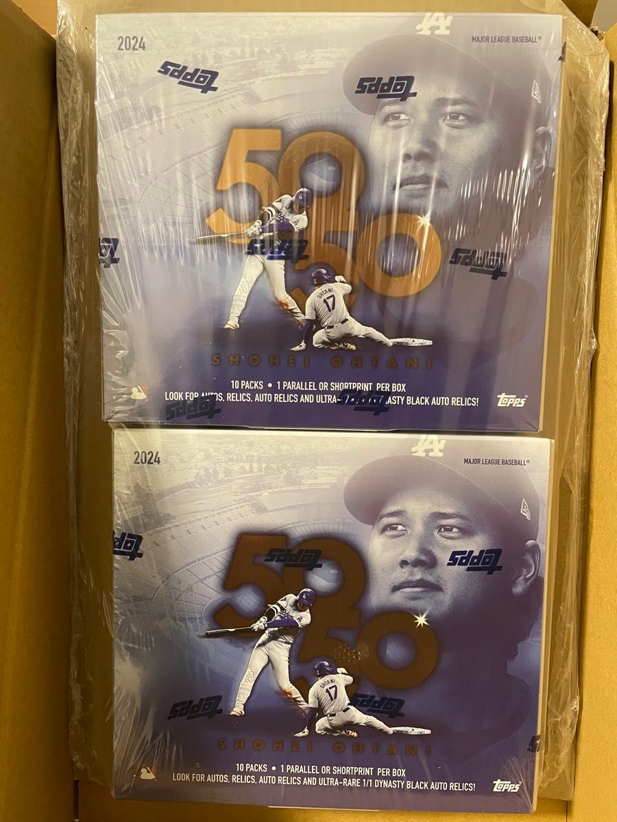 大谷翔平 2024 Topps 50/50 シュリンク 未開封 めんどう 2Box 大谷翔平 2024 Topps 50/50 シュリンク 未開封 めんどう 2Box