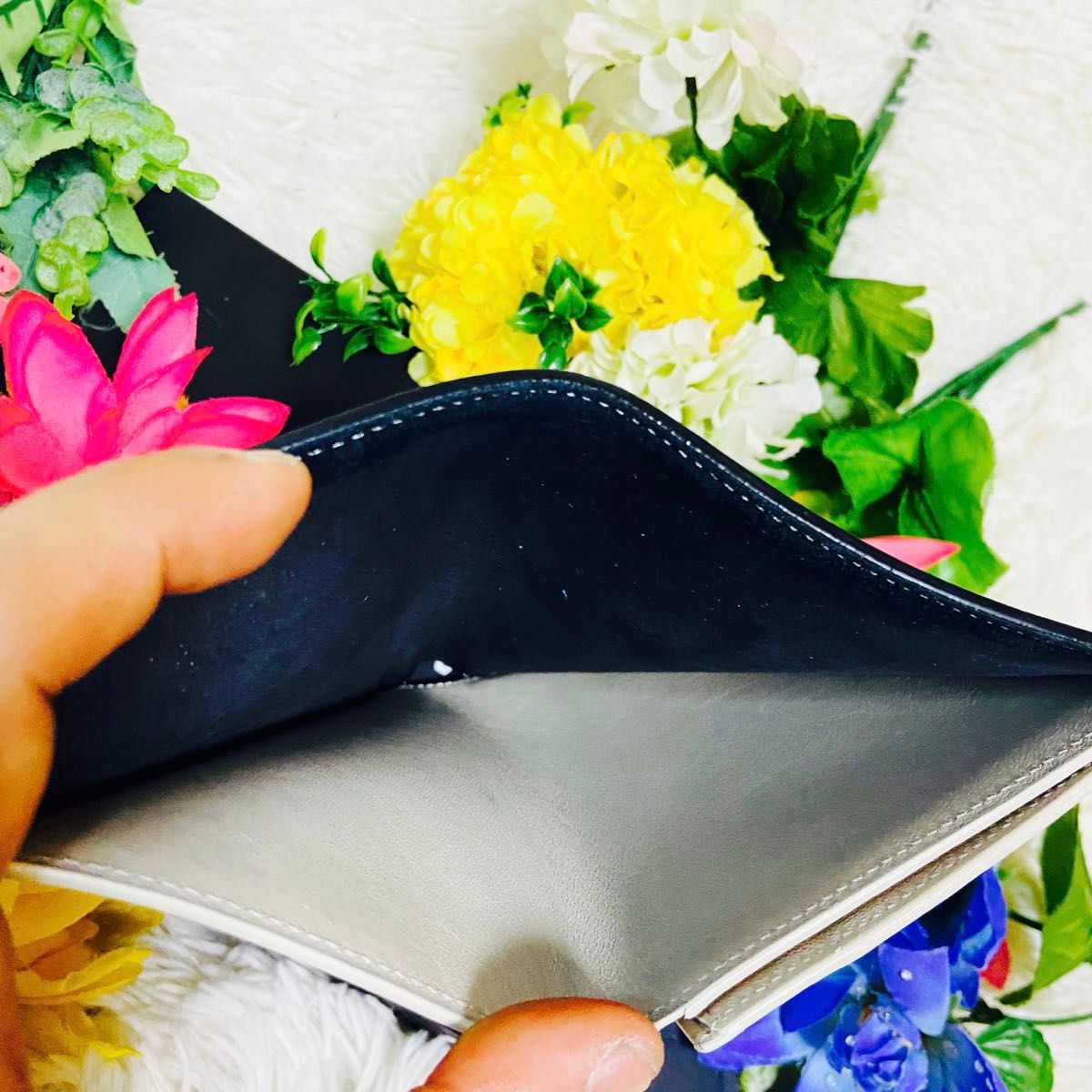 本革 CELINE セリーヌ 二つ折り財布 ブラック マルチ 本革 CELINE セリーヌ 二つ折り財布 ブラック マルチ