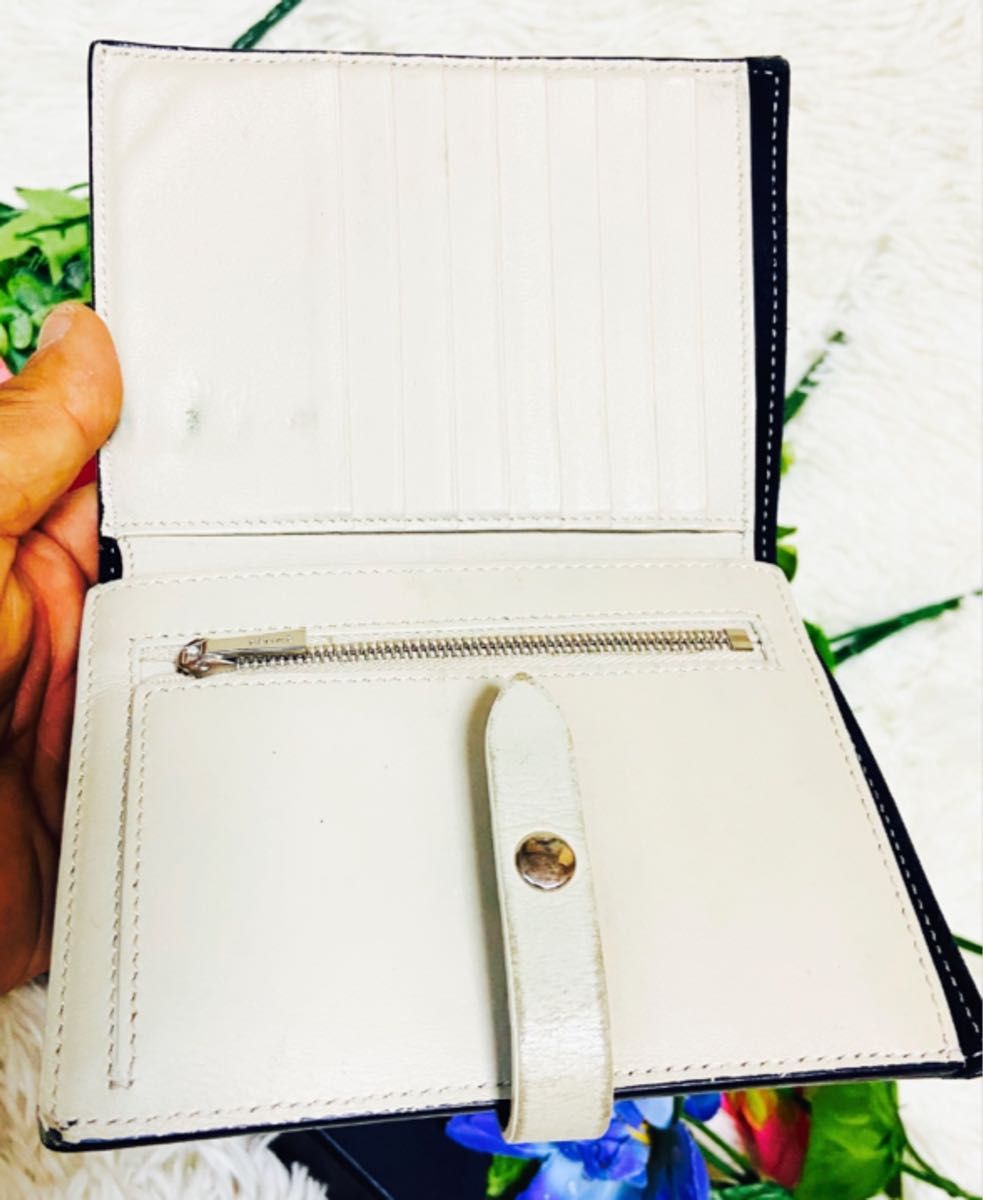 本革 CELINE セリーヌ 二つ折り財布 ブラック マルチ 本革 CELINE セリーヌ 二つ折り財布 ブラック マルチ