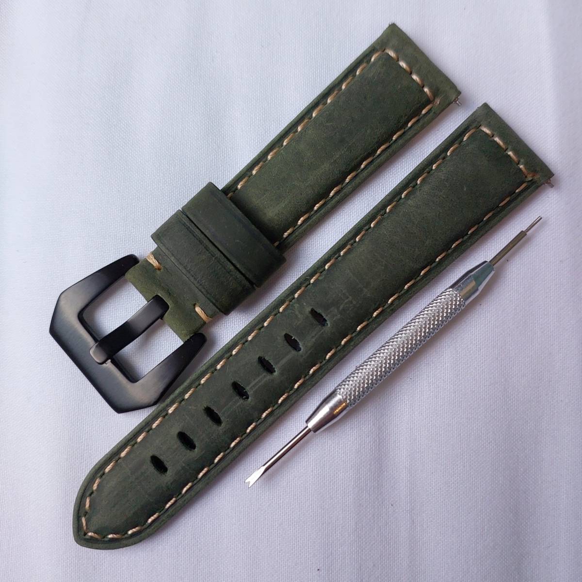 時計ベルト バンド レザー ラグ幅18mm メンズ 新品 未使用 バネ棒 工具付き ③