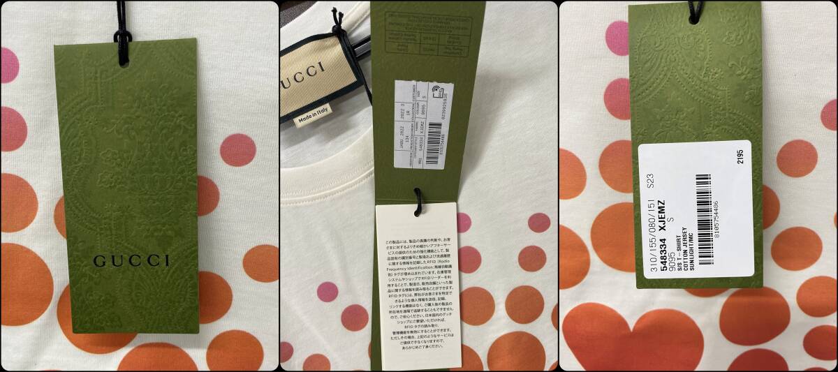 GUCCI グッチ ラブ パレード ロゴ クルーネック Tシャツ 白 GUCCI グッチ ラブ パレード ロゴ クルーネック Tシャツ 白