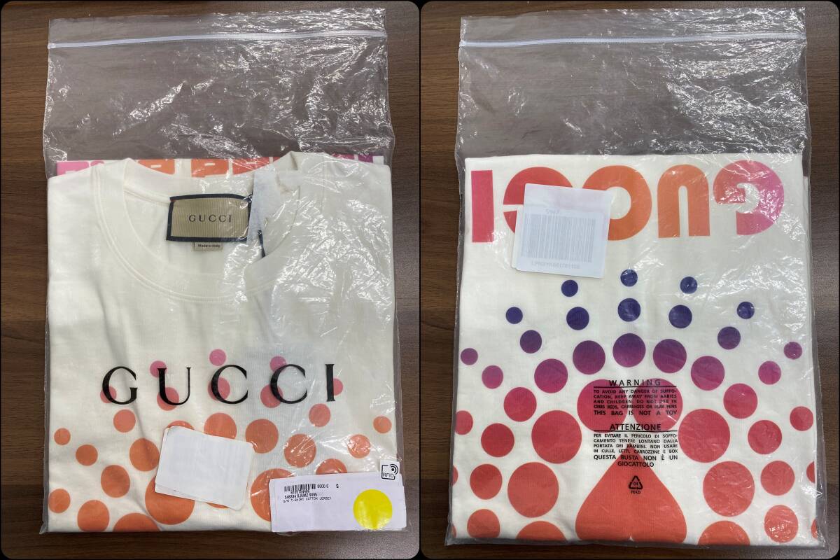 GUCCI グッチ ラブ パレード ロゴ クルーネック Tシャツ 白 GUCCI グッチ ラブ パレード ロゴ クルーネック Tシャツ 白