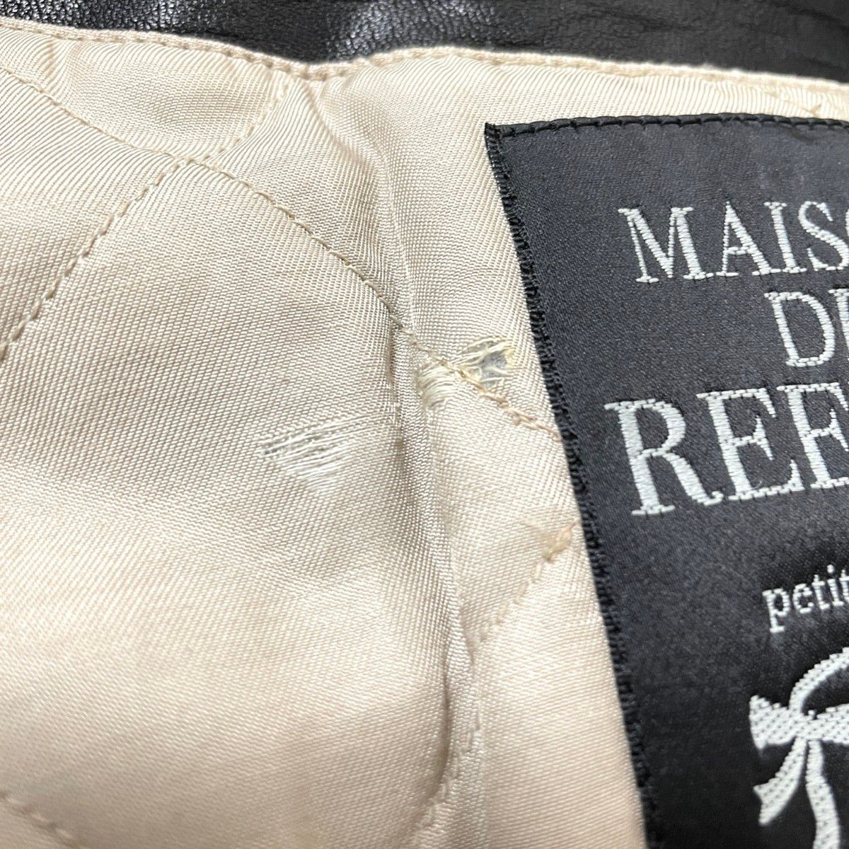 【MAISON DE REEFUR】羊革 ラムレザー ライダースジャケット 黒