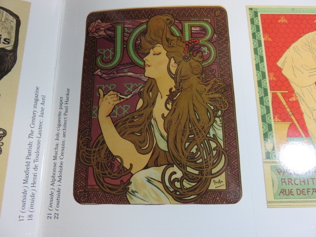 絵はがき24枚「ART NOUVEAU POSTER CARDS IN FULL COLOR」フランス・アールヌーボの絵はがき集・未使用品です。_画像9