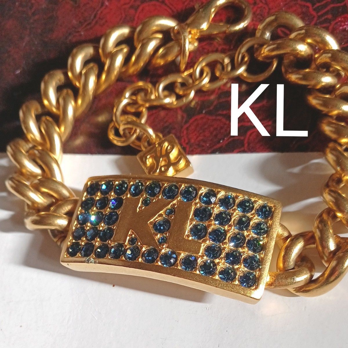 カールラガーフェルド ゴールド マルチカラー エナメル ブレスレット