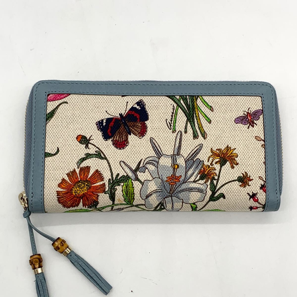 未使用級○GUCCI グッチ フローラ ラウンドファスナー ジップ 長 未使用級○GUCCI グッチ フローラ ラウンドファスナー ジップ 長