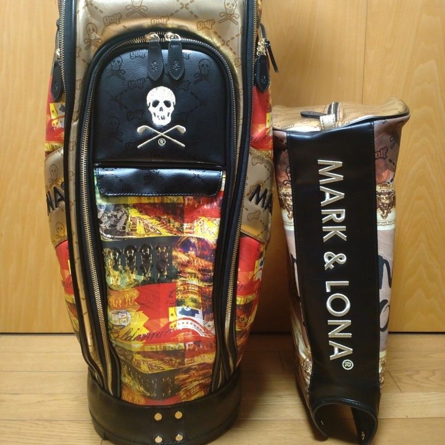 MARK & LONA キャディーバッグ ヘッドカバー 計5点セット マーク MARK & LONA キャディーバッグ ヘッドカバー 計5点セット マーク