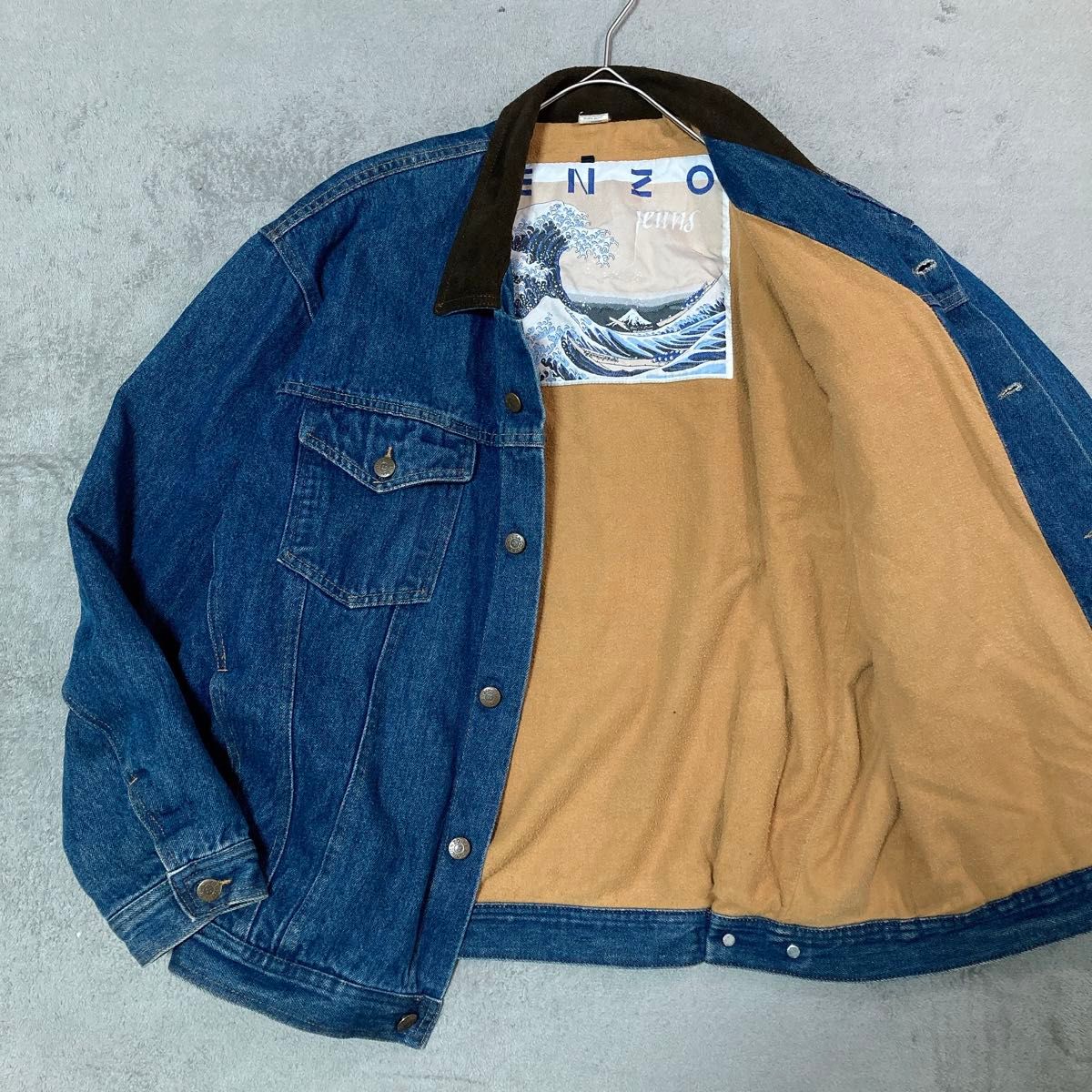 貴重】90s KENZO ケンゾー デニムジャケット 葛飾北斎 フランス 貴重】90s KENZO ケンゾー デニムジャケット 葛飾北斎 フランス