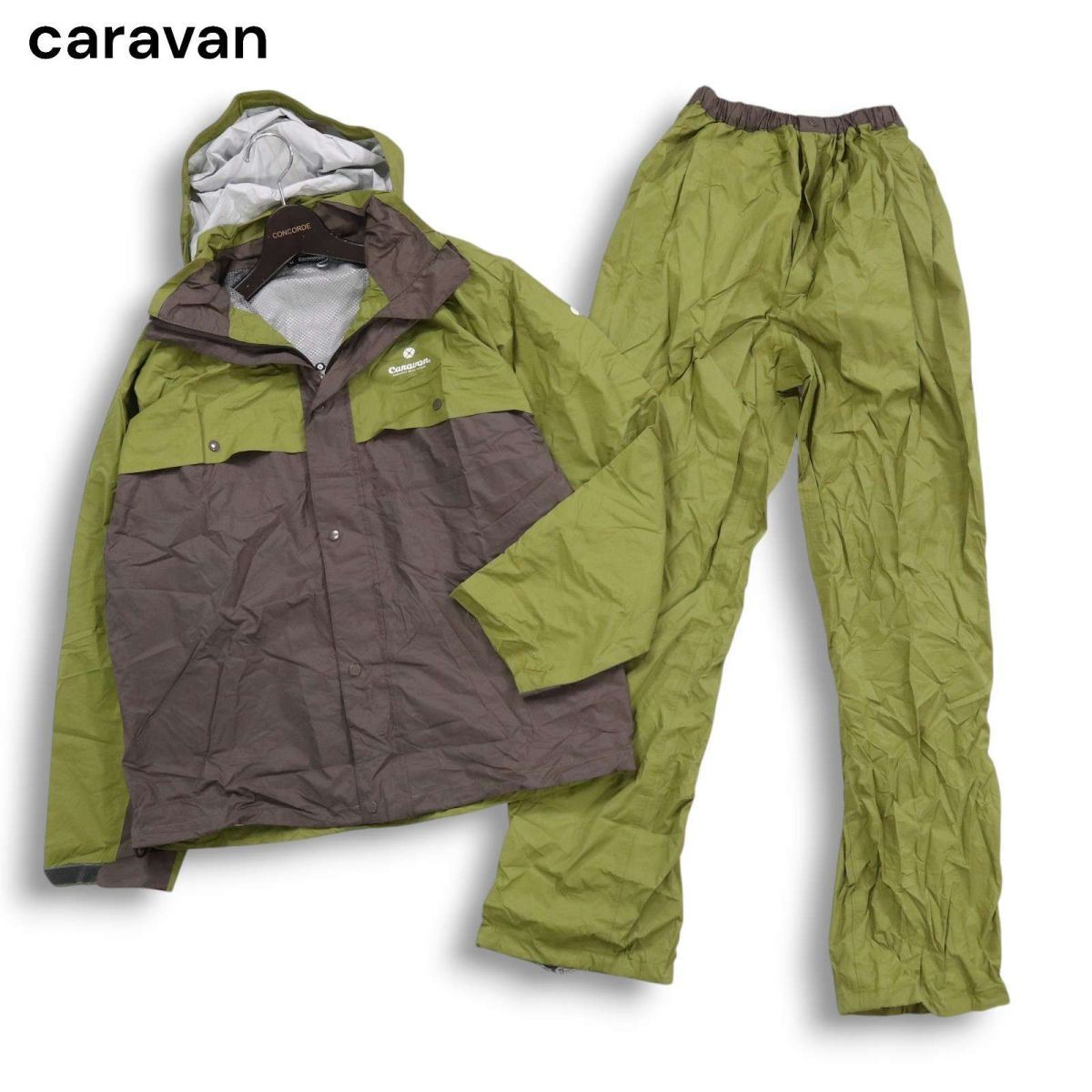 caravan キャラバン 通年 レインウェア ジャケット&パンツ 上下セット Sz.M　メンズ アウトドア　I5T00175_1#F