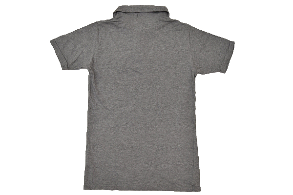 S-7118* free shipping * beautiful goods *WORLD WIDE LOVE! World Wide Love * made in Japan gray grey smooth cloth light ground polo-shirt with short sleeves S