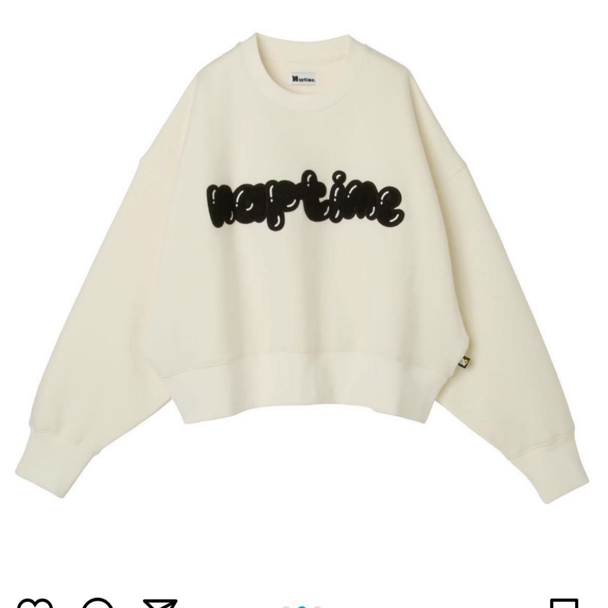 naptime ワッペン プルオーバー スウェット アイボリー Nissy naptime ワッペン プルオーバー スウェット アイボリー Nissy