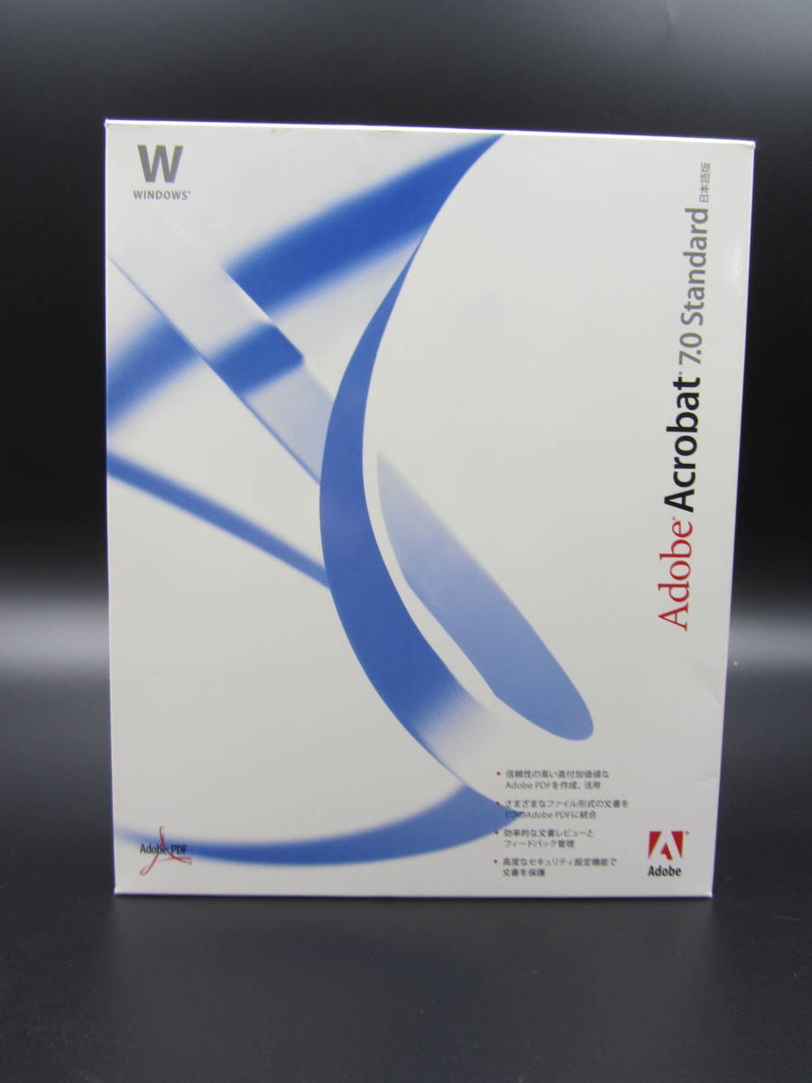 送料無料 激安 中古美品 #z016 Adobe Acrobat 7.0 Standard 日本語版 PDF For windows 修正 編集 PDFソフト ライセンスキー付き_画像1