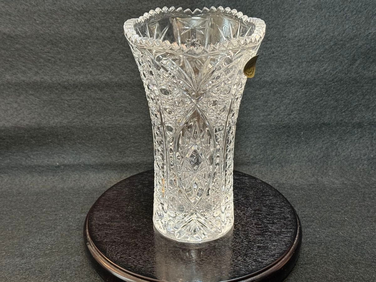 クリスタルダルク シェネ 花瓶 17cm フランス製 1 CHESNAY f008
