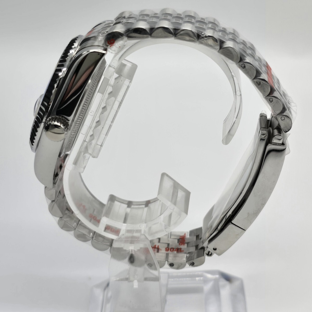 新品 自動巻 ノーロゴ アラビアインデックス シルバー文字盤 36mm セイコー NH35 メンズ腕時計 機械式 サファイア風(fēng)防 シースルーバック