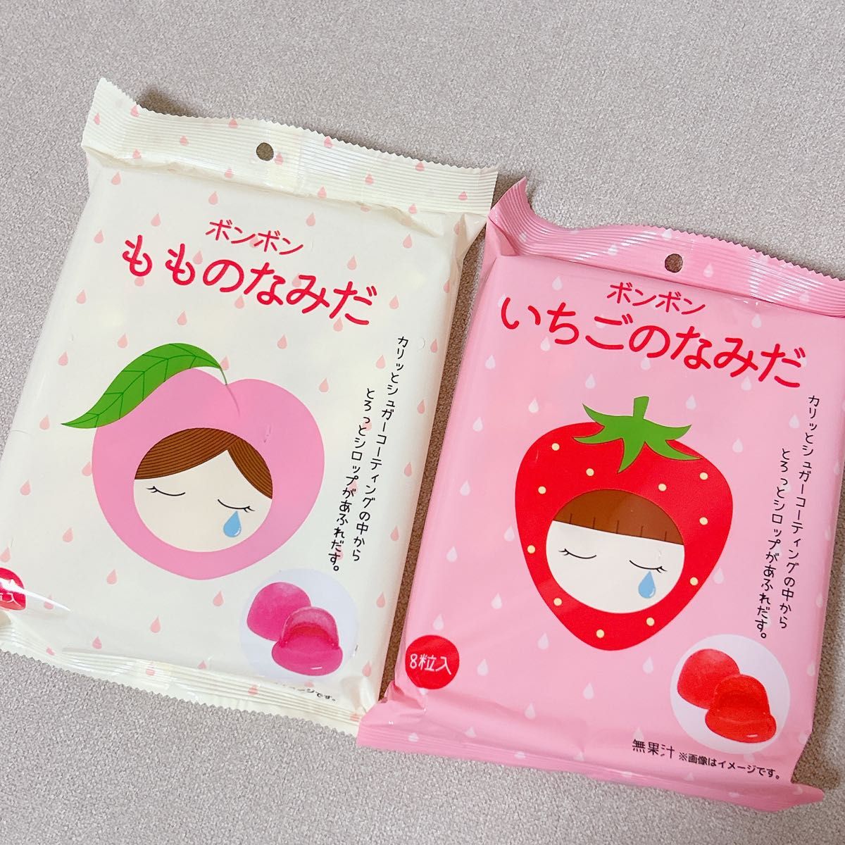 2袋セット】もものなみだ いちごのなみだ ボンボン フルーツ 2袋セット】もものなみだ いちごのなみだ ボンボン フルーツ