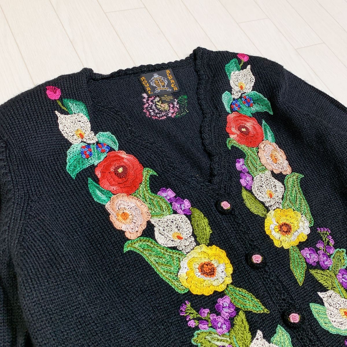 極美品 ROYAL ALPACA ロイヤルアルパカ 高級ハンドニット 極美品 ROYAL ALPACA ロイヤルアルパカ 高級ハンドニット