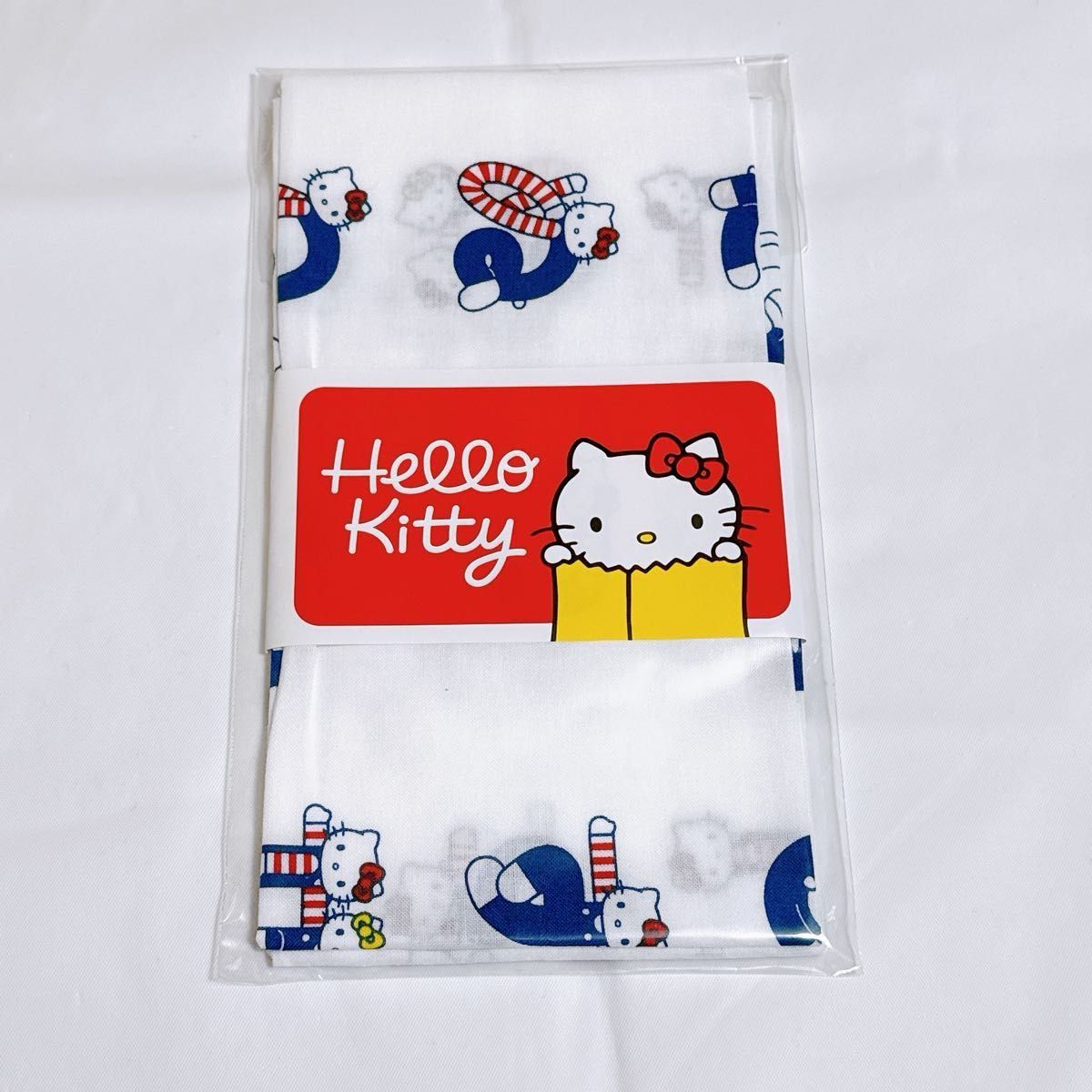 新品】Hello Kitty てぬぐい ひらがな ハローキティ展 50周年 新品】Hello Kitty てぬぐい ひらがな ハローキティ展 50周年