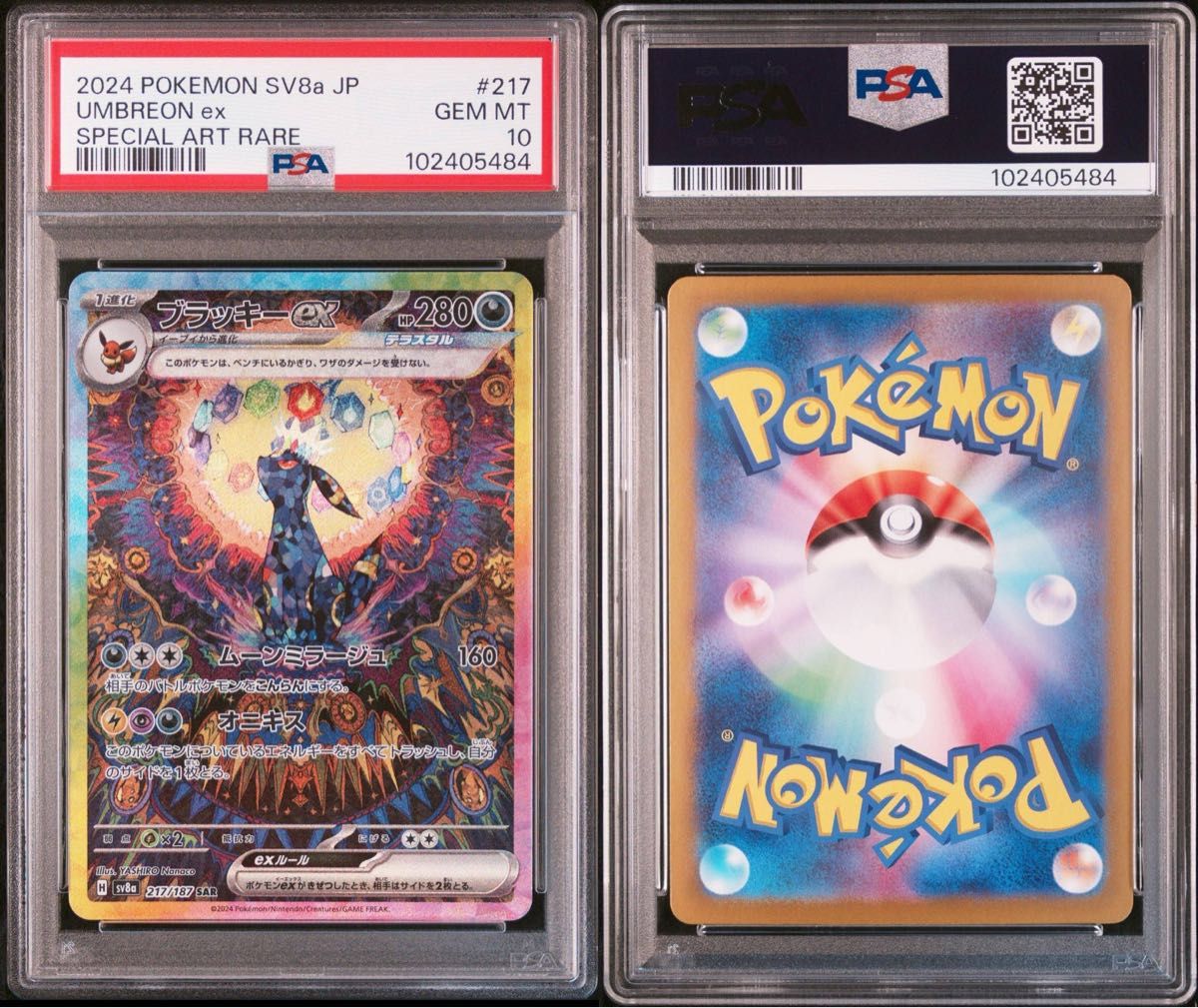 PSA10 ブラッキーex ポケモンカード SAR テラスタルフェスex PSA10 ブラッキーex ポケモンカード SAR テラスタルフェスex