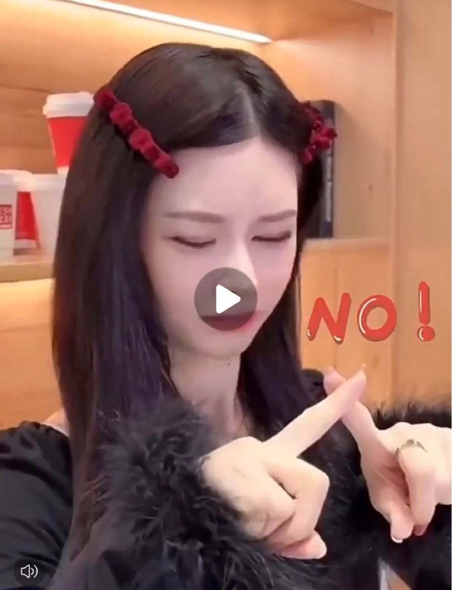 バレンダ ヘアピン ヘアクリップ ヘアアクセサリー 赤2本