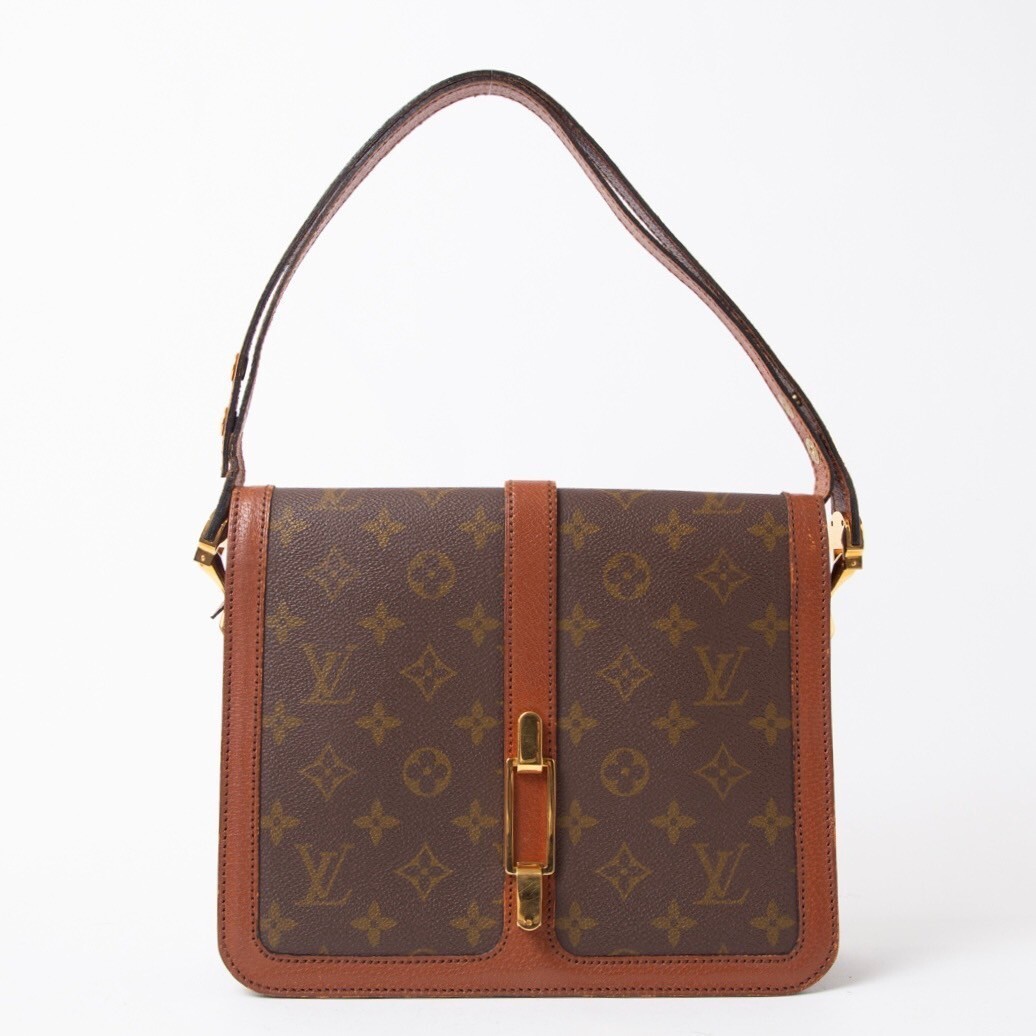 【1円～】ルイヴィトン LOUIS VUITTON バッグ ショルダーバック ワンショルダーバッグ ロンポアン モノグラム レザー ブラウン 美品