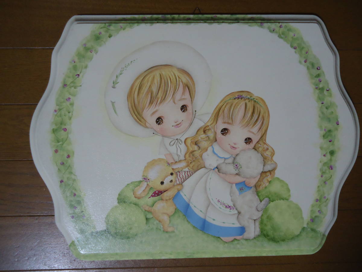 ヤフオク! - ♪大♪作品整理♪トールペイント♪少年・少女♪犬♪壁飾り