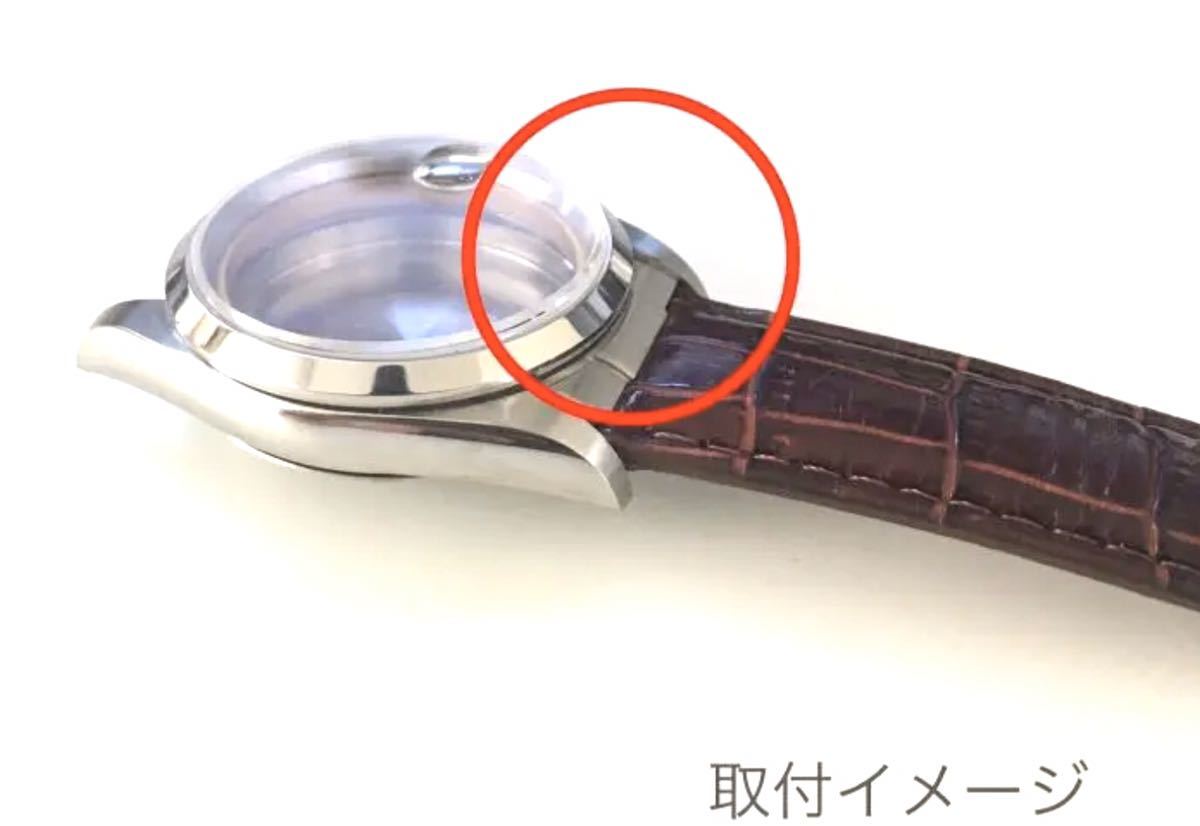 腕時計 革ベルト用 社外品 フラッシュフィット マット 19mm用 すき間