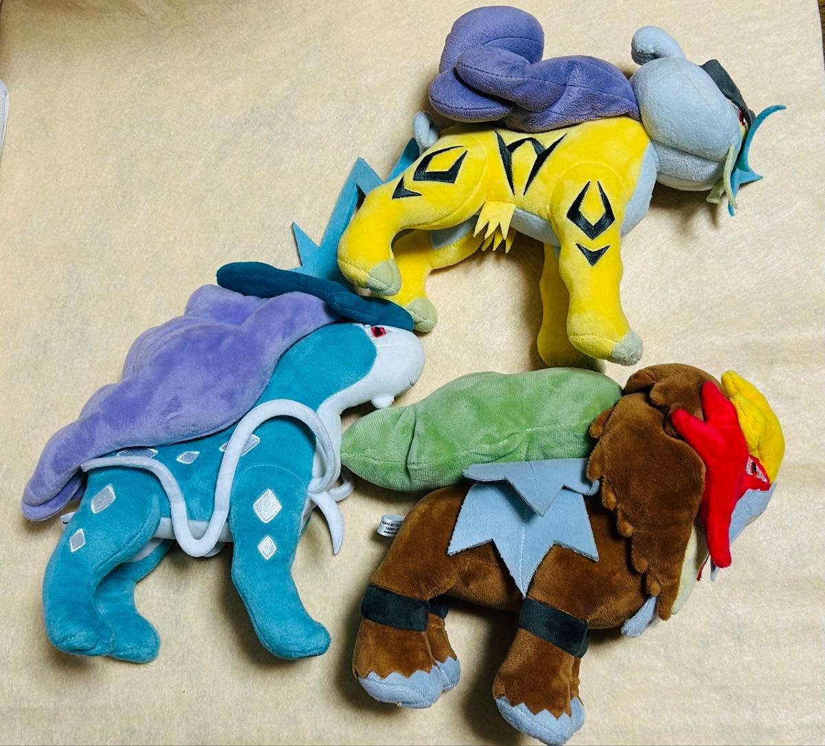 ポケモン ぬいぐるみ ライコウ・エンテイ・スイクン 三犬・伝説 ポケモン ぬいぐるみ ライコウ・エンテイ・スイクン 三犬・伝説